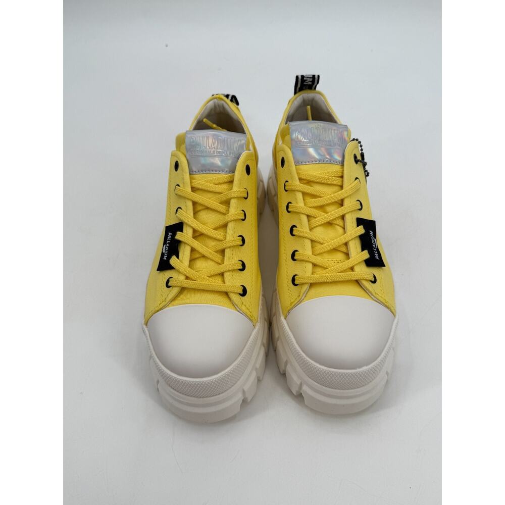Palladium Revolt Womens Lo TX Yellow Sneakers Platform Lug Lace UP Size 10 New - Picture 3 of 11